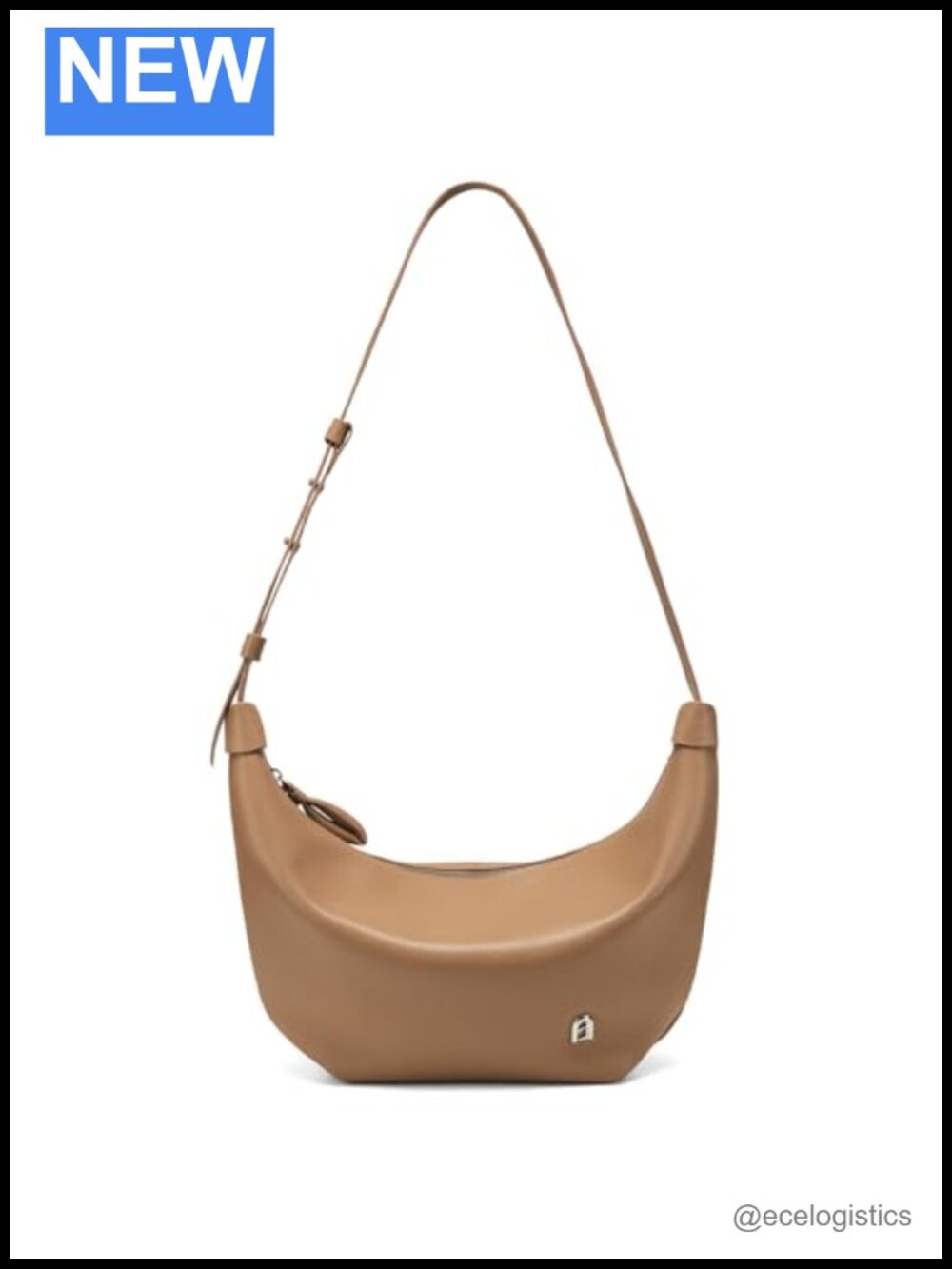 Genuine Leather Crescent Hobo Bag Women's Small Crossbody Purse Adjustable Strap